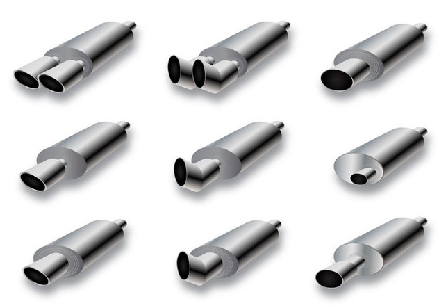 632x443 Realistic Muffler Vector Set Free Vector Download Cannypic