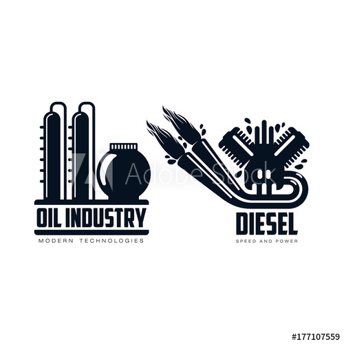 500x500 Vector Diesel Gasoline Engine With Fire From Exhaust Pipe, Oil