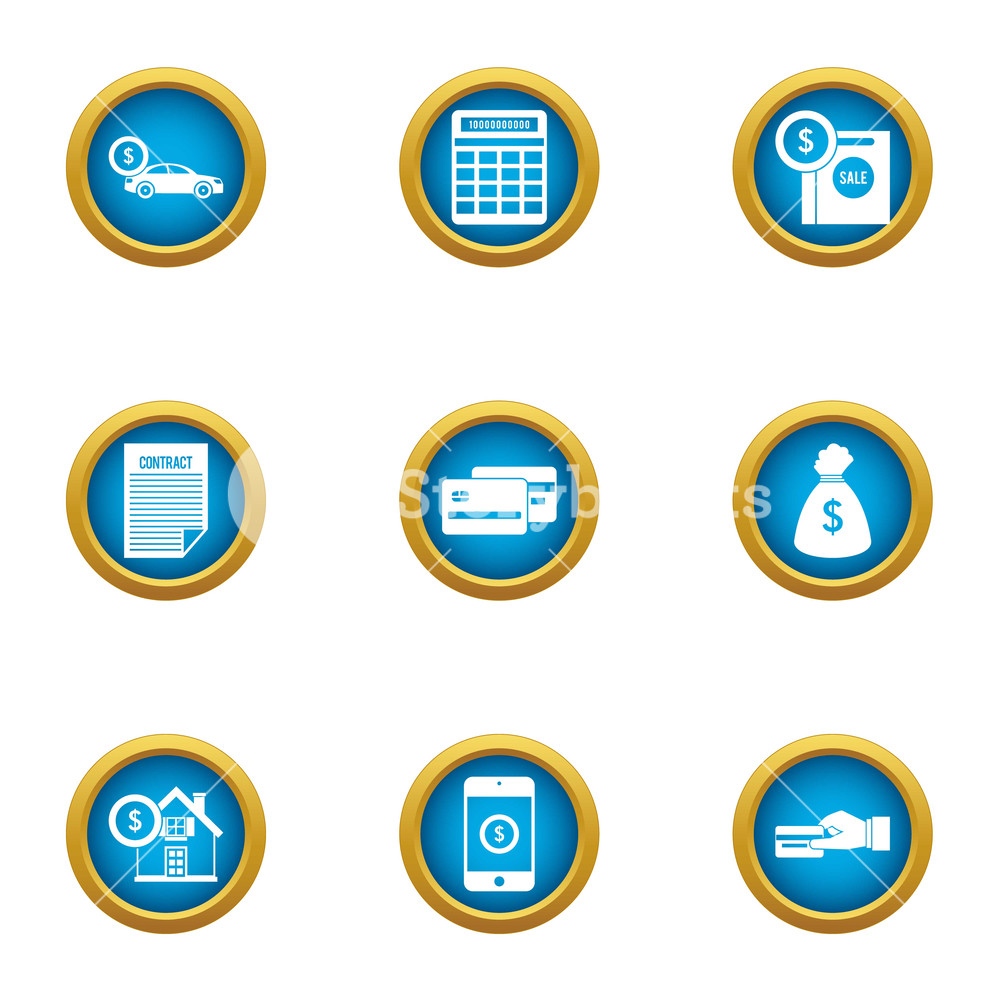 1000x1000 Cash Exhaust Icons Set Flat Set Of Cash Exhaust Vector Icons