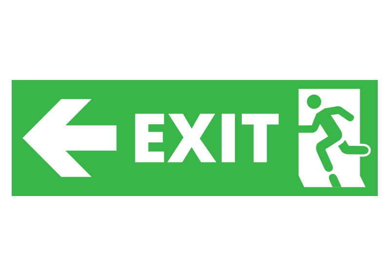800x566 Exit Sign Free Vector