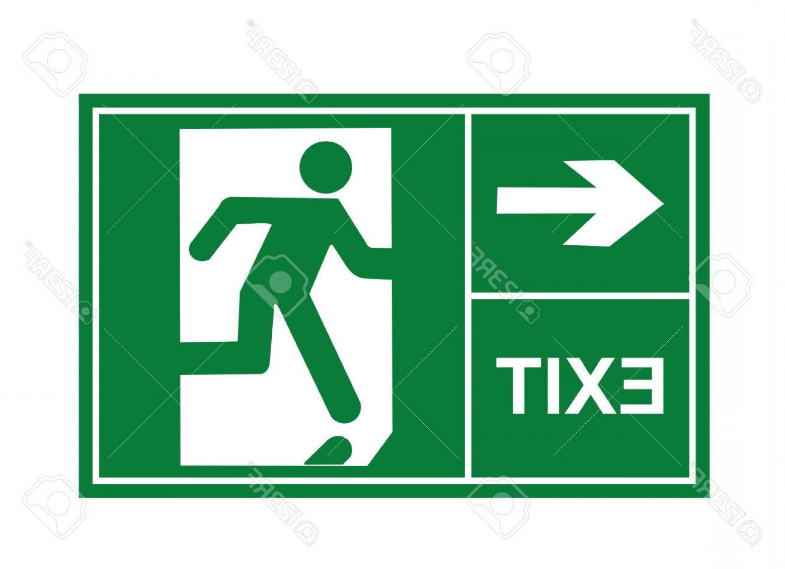 1560x1132 Exit Sign Vector Catamart