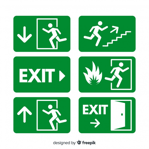 Exit Sign Vector at Vectorified.com | Collection of Exit Sign Vector ...