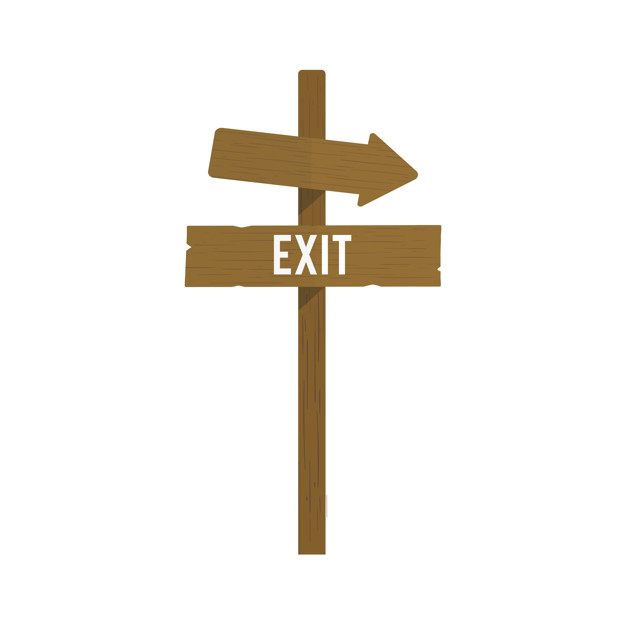 626x625 Illustration Of Exit Sign Vector