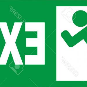 300x300 Photostock Vector Emergency Exit Sign Vector Illustration