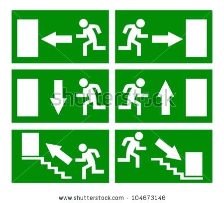450x407 Vector Emergency Exit Signs Set Sign Template Free