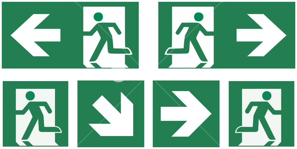 Exit Sign Vector at Vectorified.com | Collection of Exit Sign Vector ...