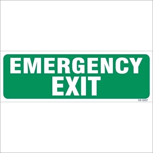 500x500 Emergency Exit Sign Board Size Fire Vector Signage Images