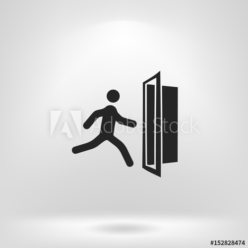 500x500 Emergency Exit Vector Icon