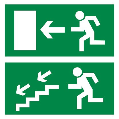 416x416 Exit Vector Illustration Premium Clipart