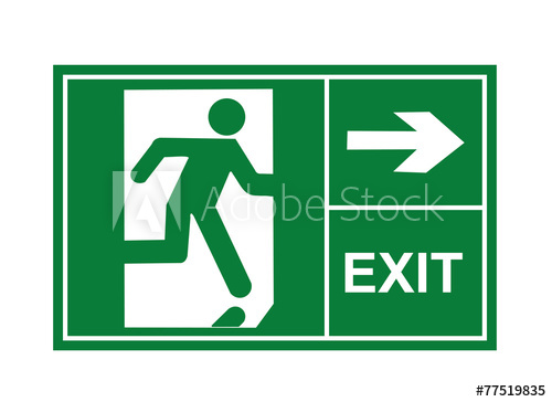 500x364 Exit Sign, Exit Way, Exit Vector