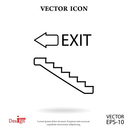 450x450 Exit Vector Icon Royalty Free Vector Graphics