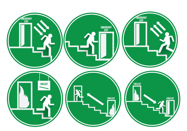 632x443 Emergency Exit Vectors Free Vector Download Cannypic