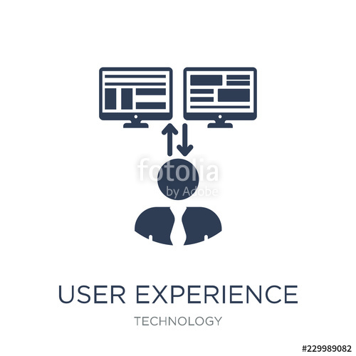 500x500 User Experience Icon Trendy Flat Vector User Experience Icon