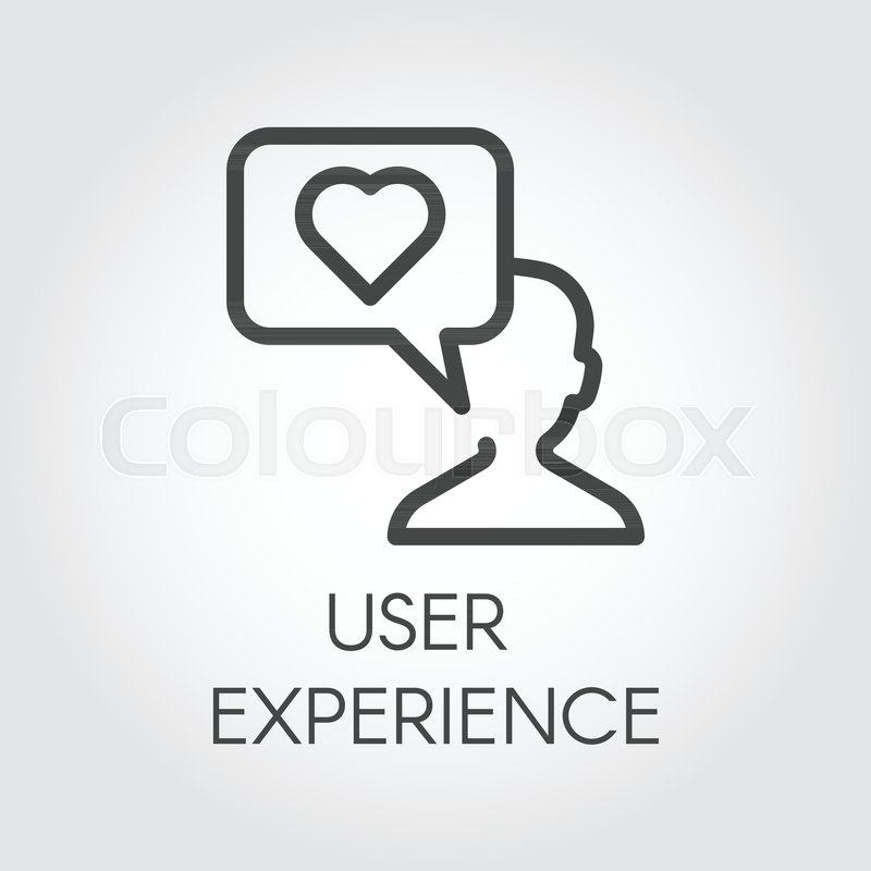 800x800 User Experience Icon In Thin Line Stock Vector Colourbox