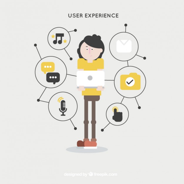 626x626 User With Geometric Web Experience Icons Vector Free Download