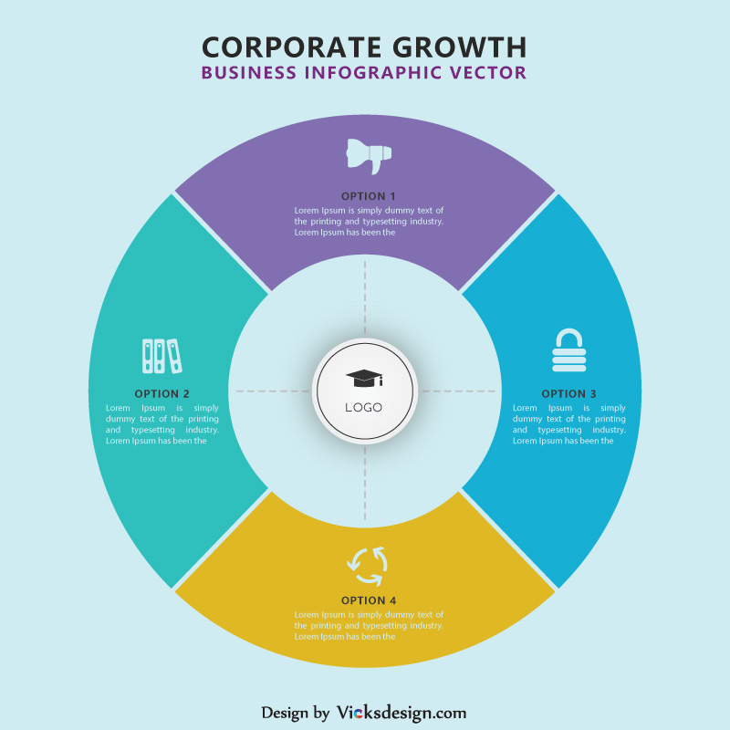 800x800 Concept Of Corporate Growth Infographic Vector, Creative Idea