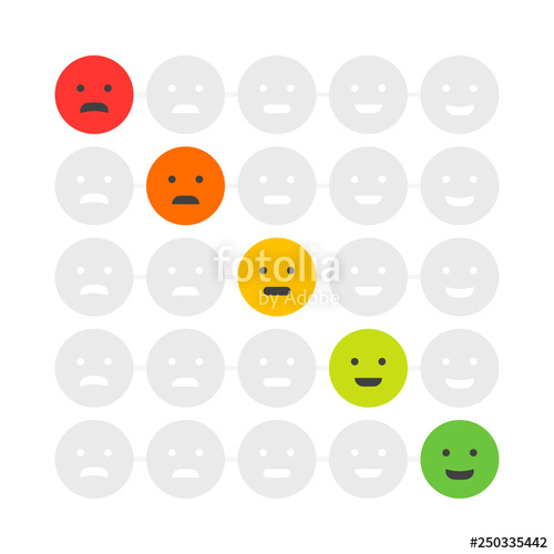 500x500 Customer Feedback Emoticon Rank Or Level Of Satisfaction Rating