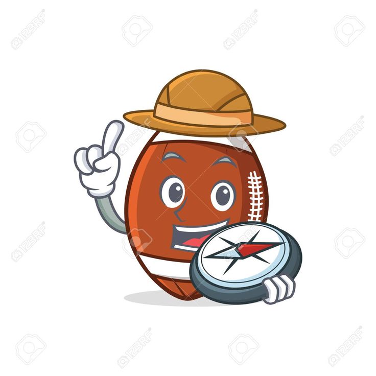 736x736 Vector Football Explorer American Football Character Cartoon