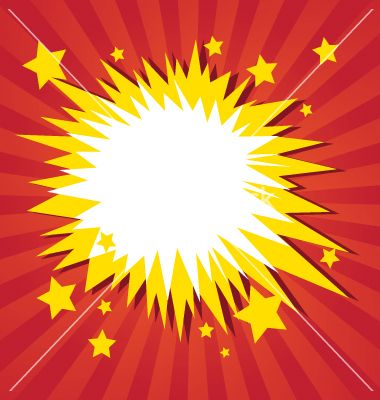 380x400 Comic Book Explosion Vector Art