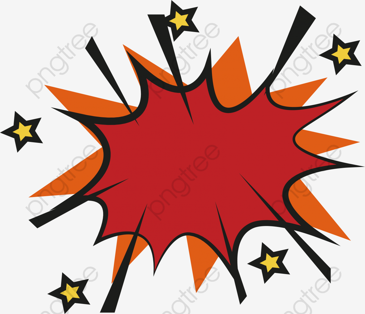 1200x1031 Red Explosion Effect Sticker, Explosion Vector, Sticker Vector