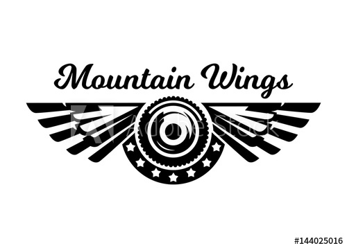 500x358 Monochrome Logo, Wheel And Wings Mountain Biking, Extreme Sports