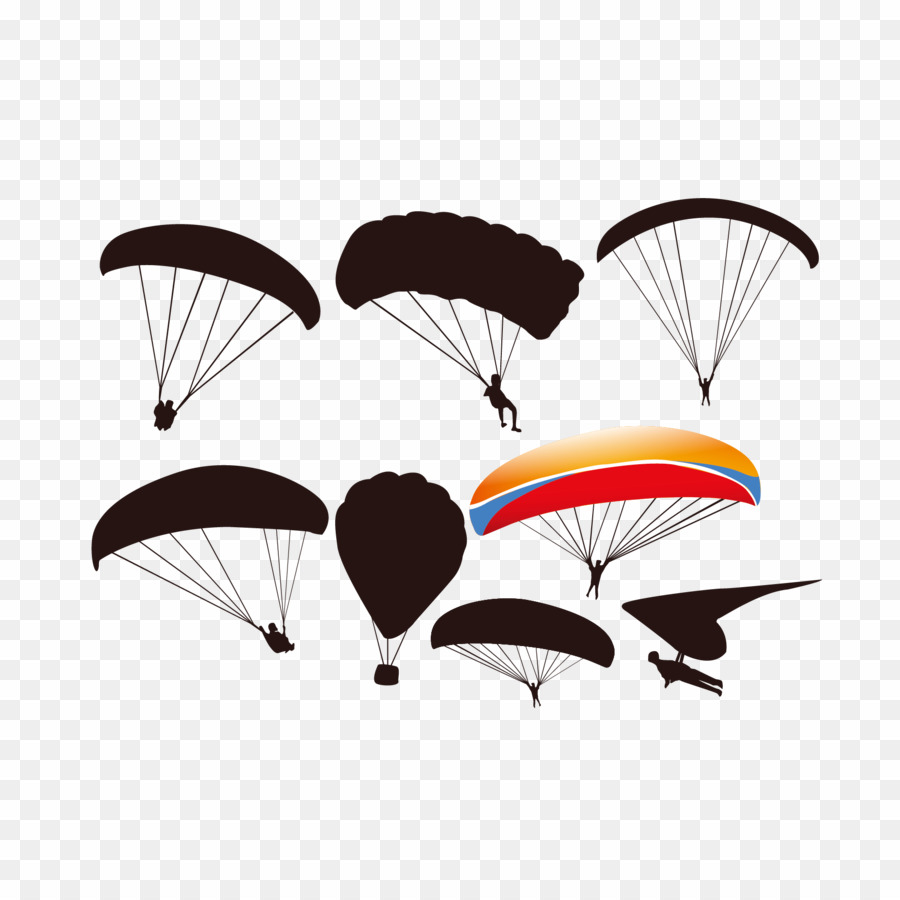 900x900 Adventure Sports Vector Png Extreme Sport Parachute Clipart