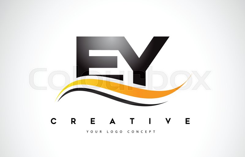800x515 Ey E Y Swoosh Letter Logo Design With Stock Vector Colourbox