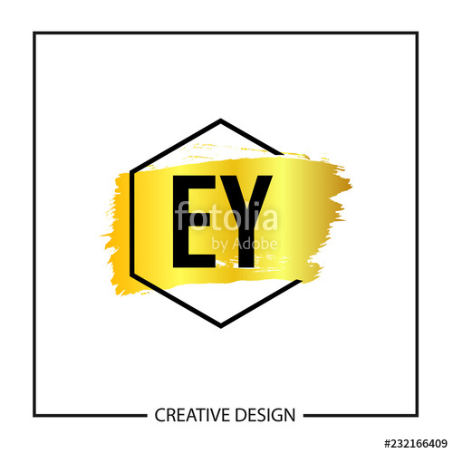 500x500 Initial Letter Ey Logo Template Design Vector Illustration Stock