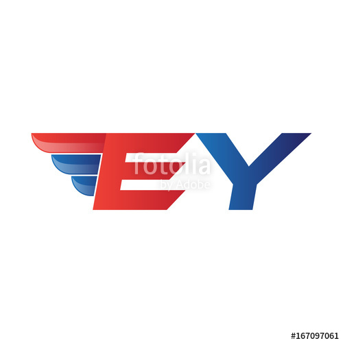 500x500 Fast Initial Letter Ey Logo Vector Wing Stock Image And Royalty