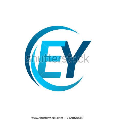 450x470 Initial Letter Ey Logotype Company Name Blue Circle And Swoosh