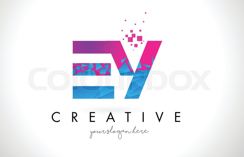 800x515 Ey E Y Letter Logo With Broken Stock Vector Colourbox