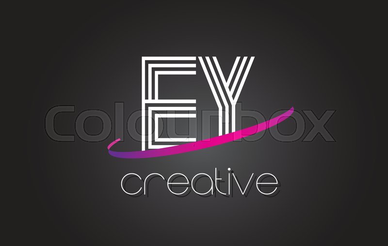 800x508 Ey E Y Letter Logo With Lines Design Stock Vector Colourbox