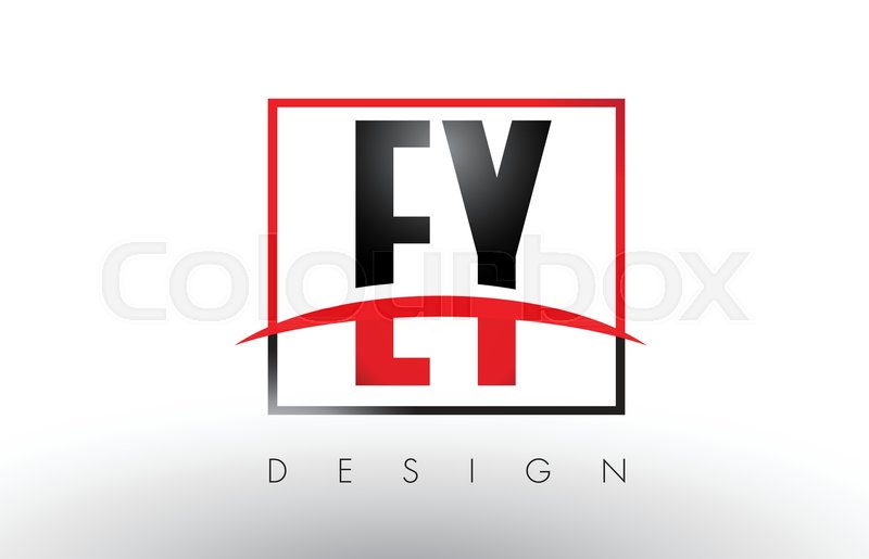 800x515 Ey E Y Logo Letters With Red And Black Stock Vector Colourbox
