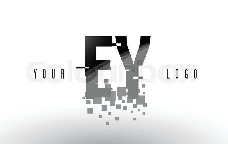 800x508 Ey E Y Pixel Letter Logo With Digital Stock Vector Colourbox