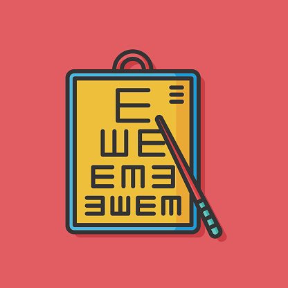 416x416 Eye Chart Test Vector Icon Premium Clipart