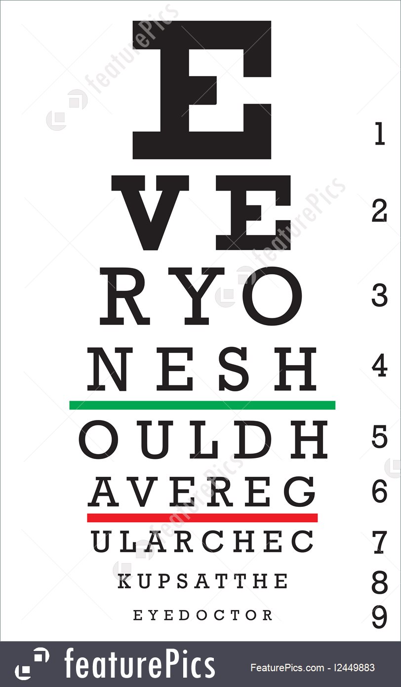 812x1392 Eye Chart Vector