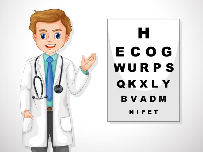 654x490 Oculist Showing An Eye Chart