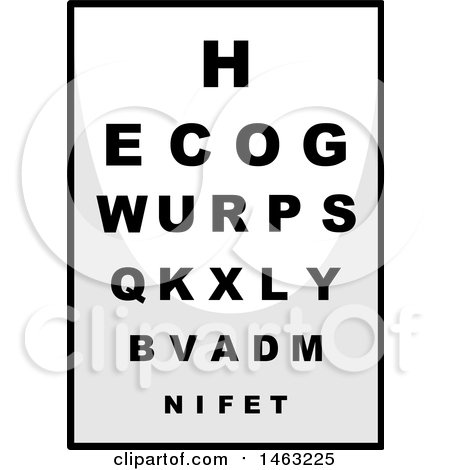 450x470 Clipart Of A Medical Eye Chart