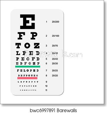 362x382 Snellen Eye Chart Art Print Barewalls Posters Prints