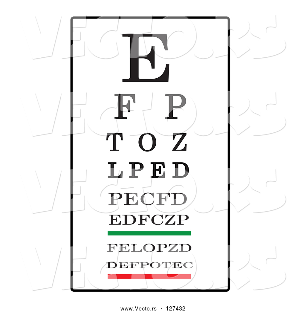 1024x1044 Vector Of Black, White, Green And Red Eye Chart