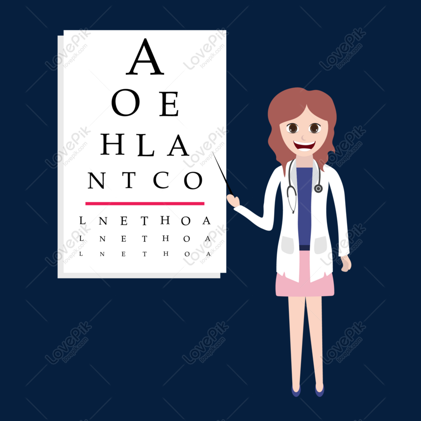 860x860 Detecting Eye Chart Doctor Vector Material Png Image Picture Free