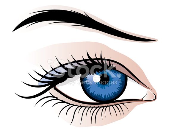 Female Eye Illustration Stock Vector 568x440 Female Eye Illustration Stock Vector
