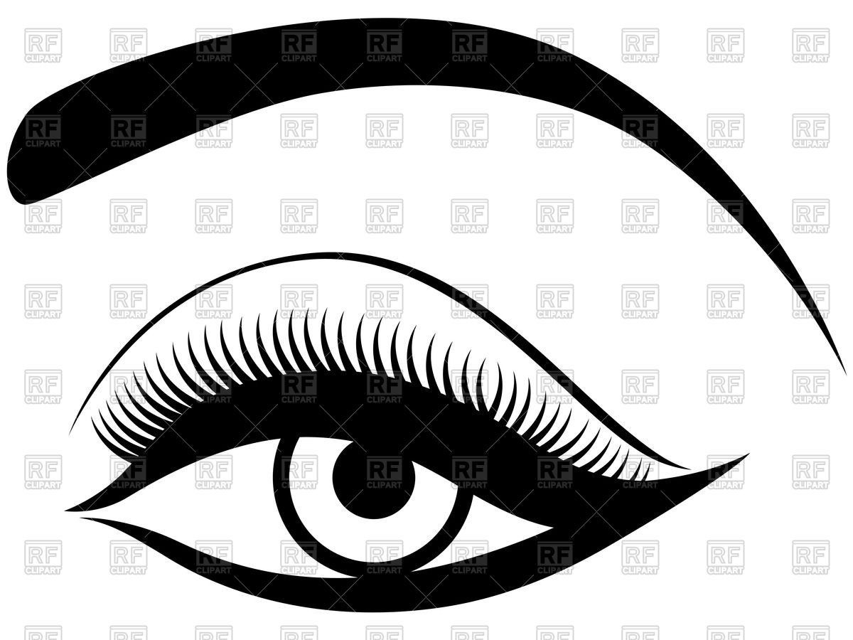 1200x900 Female Eye With Painted Eyelashes Vector Image Of People