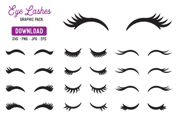 580x387 Eye Lashes Vector Graphic Bundle Graphic