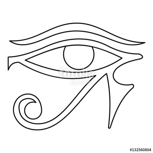 500x500 Eye Of Horus Icon, Outline Style Stock Image And Royalty Free