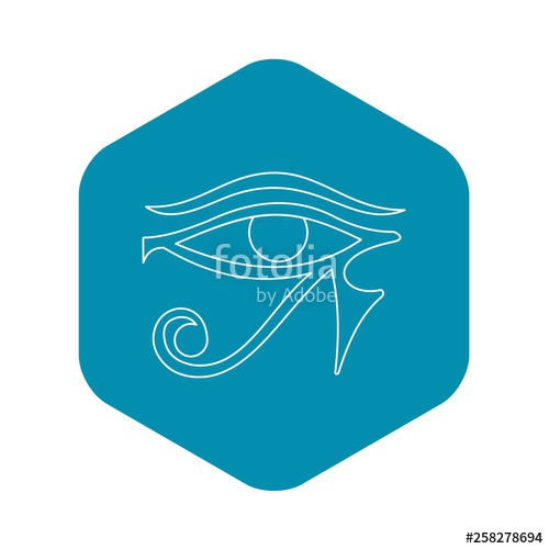 500x500 Eye Of Horus Icon Outline Illustration Of Eye Of Horus Vector