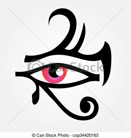 447x470 The Eye Of Horus Clip Art Vector
