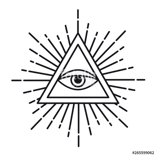 Eye Of Providence Line Icon Style Vector Illustration Stock Image 500x500 Eye Of Providence Line Icon Style Vector Illustration Stock Image