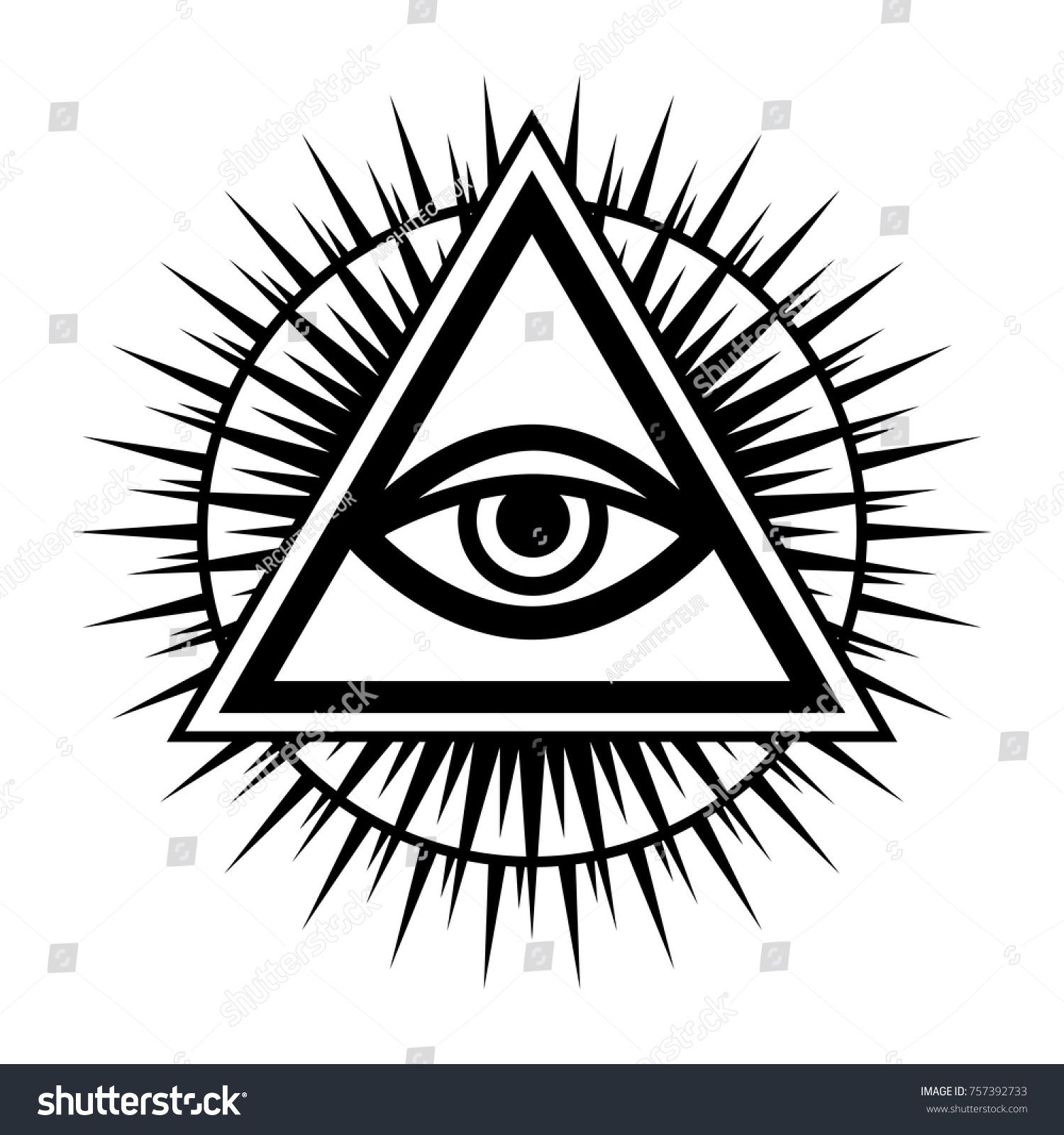 Allseeing Eye God The Eye Providence Stock Vector 1500x1600 Allseeing Eye God The Eye Providence Stock Vector