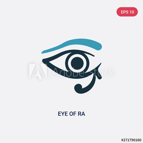500x500 Two Color Eye Of Ra Vector Icon From Religion Concept Isolated